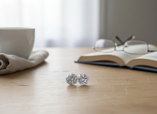 2つのメモリアルダイヤモンドが寄り添いながら並ぶ