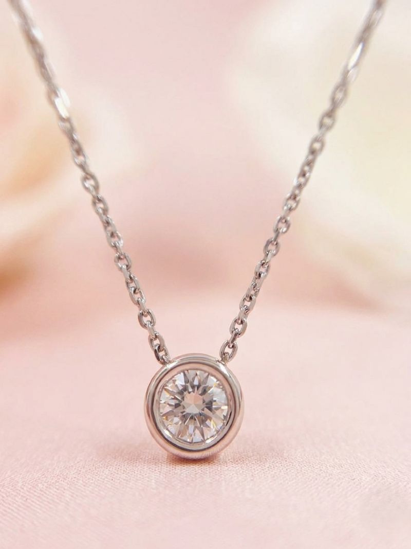 大切なご両親のご遺骨から作られたメモリアルダイヤモンドをあしらったネックレス品番MDN-106